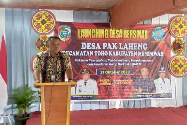 Kepala BNN Kabupaten Mempawah menghadiri Kegiatan Launching Desa Bersinar Desa Pak Laheng Kepala BNN Kabupaten Mempawah menghadiri Kegiatan Launching Desa Bersinar Desa Pak Laheng