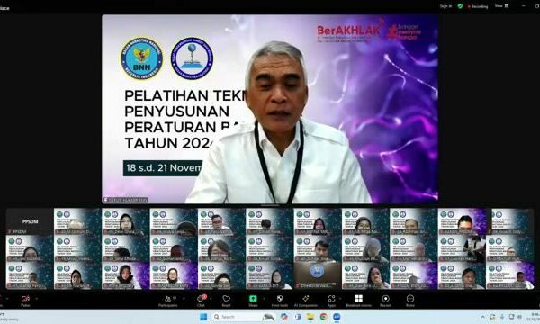 BNN TINGKATKAN KAPASITAS PEGAWAI DI BIDANG HUKUM MELALUI PELATIHAN PENYUSUNAN PERATURAN