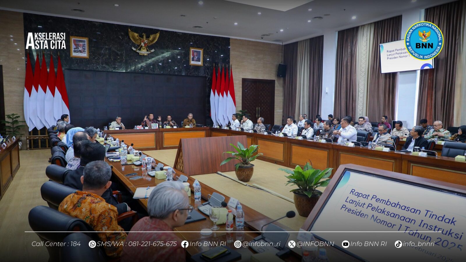 BNN IKUTI RAPAT PEMBAHASAN TINDAK LANJUT INPRES EFISIENSI BELANJA APBN BNN IKUTI RAPAT PEMBAHASAN TINDAK LANJUT INPRES EFISIENSI BELANJA APBN